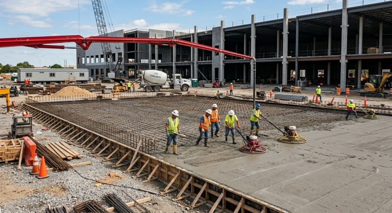 Commercial Slab Construction in Columbus, OH