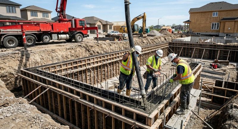 Poured Foundation Installation in Columbus, OH
